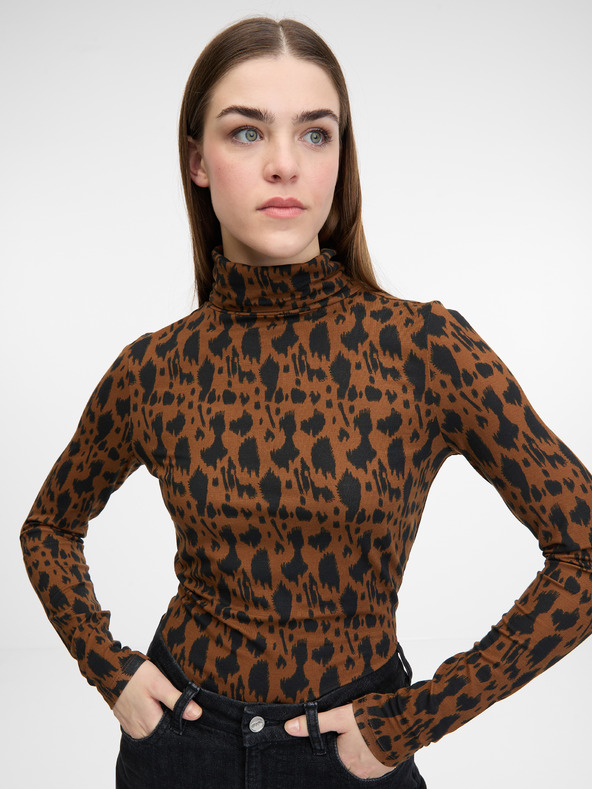 Orsay Светлокафява дамска риза с дълъг ръкав ORSAY