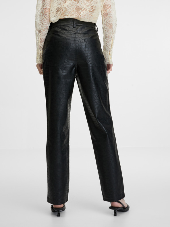 Orsay Черен дамски панталон от изкуствена кожа ORSAY