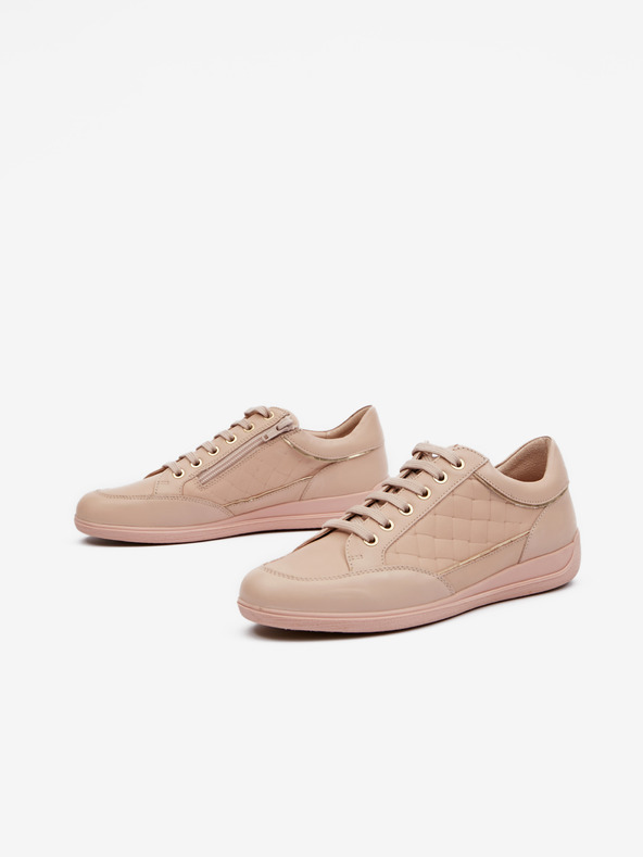 Geox Бежови дамски кожени маратонки Geox Myria