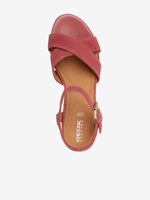 Geox Розови дамски велурени сандалки Geox Ischia Corda