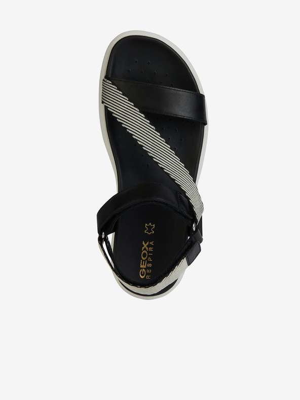 Geox Черни дамски кожени сандали Geox Xand
