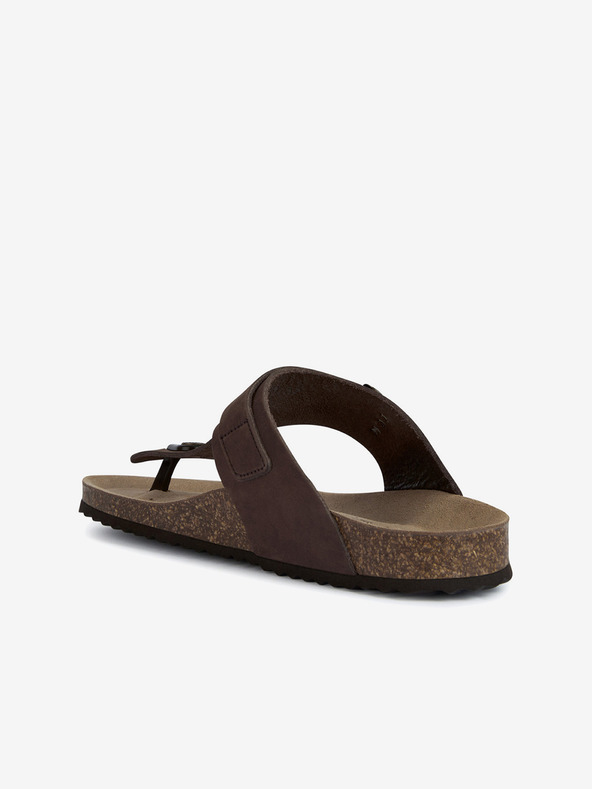 Geox Кафяви дамски чехли Geox Brionia