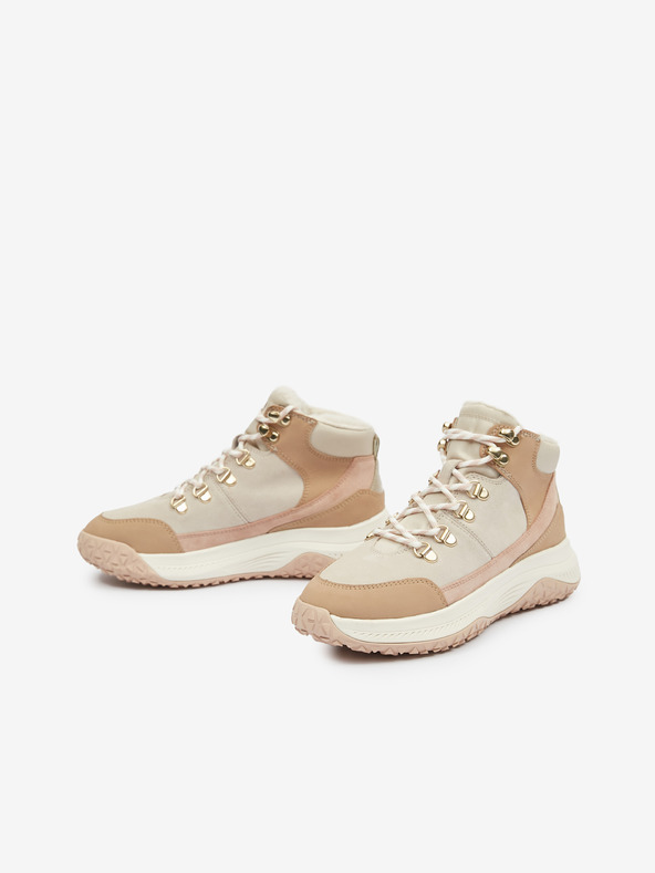 Geox Бежови дамски велурени боти Geox Oliviera