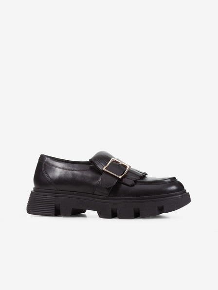 Geox Black Women's Leather Loafers Geox Vilde