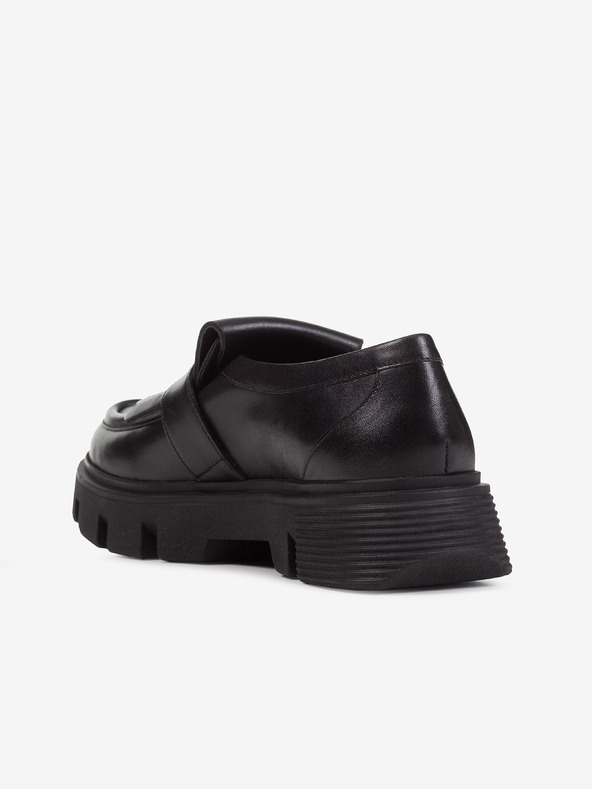 Geox Black Women's Leather Loafers Geox Vilde