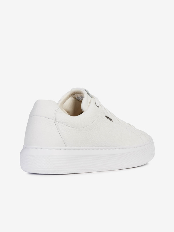 Geox Бели мъжки кецове от естествена кожа Geox Deiven