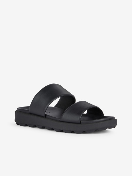 Geox Черни мъжки кожени чехли Geox Spherica