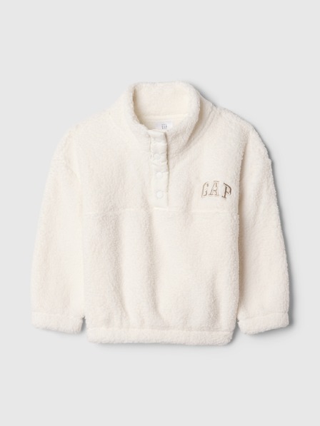 GAP Бебешки суитшърт от шерпа с логото на GAP