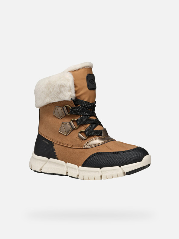 Geox Светлокафяви детски анкъл обувки Geox Flexyper AB