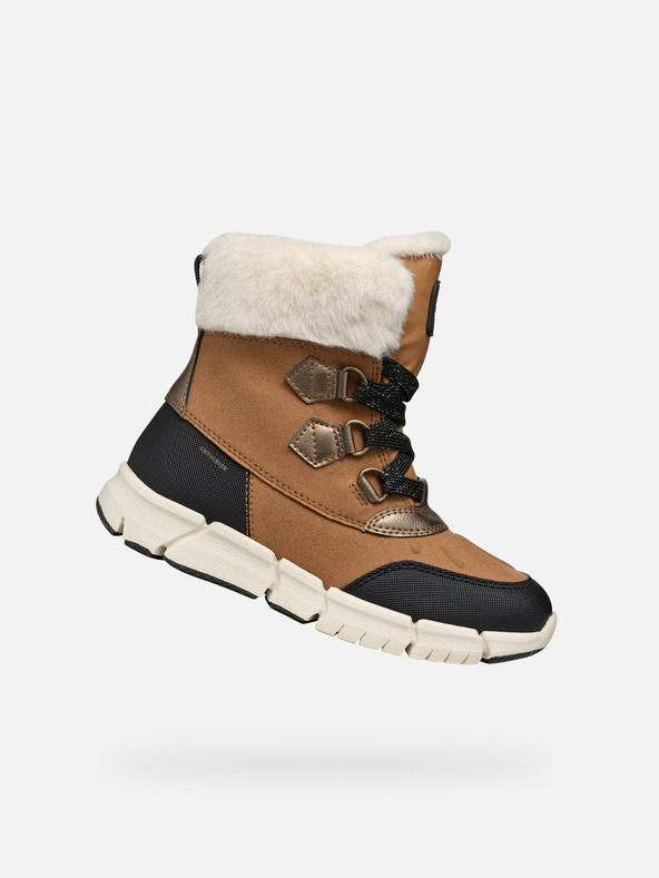 Geox Светлокафяви детски анкъл обувки Geox Flexyper AB