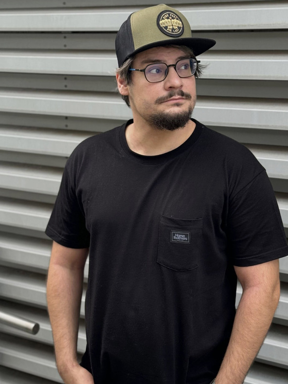 Horsefeathers Тениска Alpha - черна, размер L HORSEFEATHERS