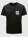 Horsefeathers Черна мъжка тениска с къс ръкав Horsefeathers Mini Logo Printed