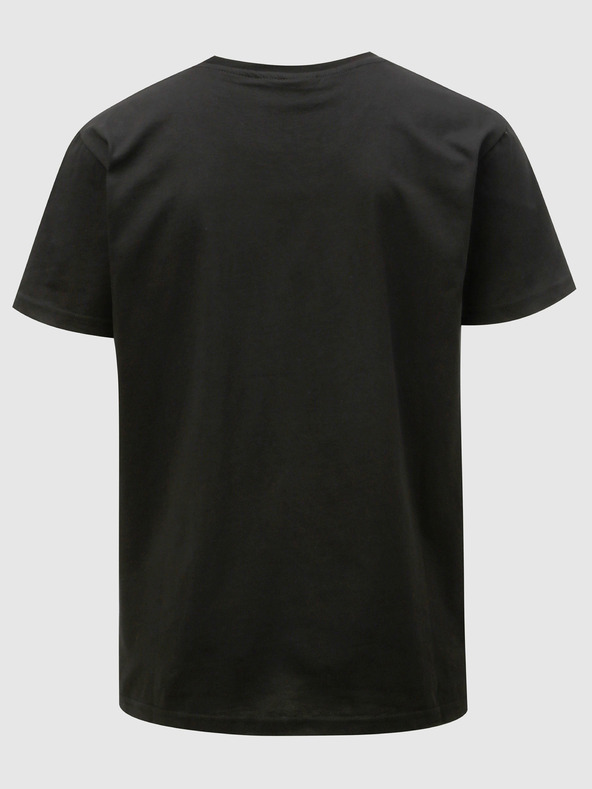 Horsefeathers Черна мъжка тениска с къс ръкав Horsefeathers Mini Logo Printed