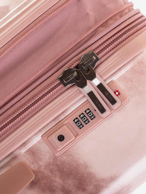 Heys Розов пътнически куфар с шарка Heys Tie-Dye S