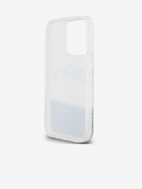 DKNY Заден капак с течен блясък с логото на арката за iPhone 14 Pro Transparent DKNY