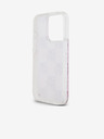 DKNY Заден капак с карирана шарка с течен блясък за iPhone 15 Pro Pink DKNY