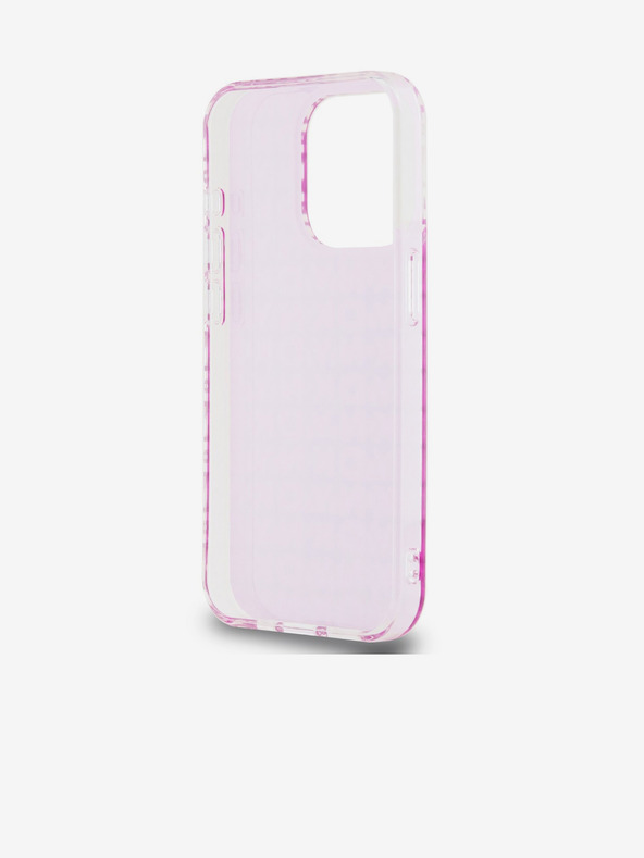 DKNY PC/TPU заден капак с повтаряща се шарка за iPhone 15 Pro Pink DKNY