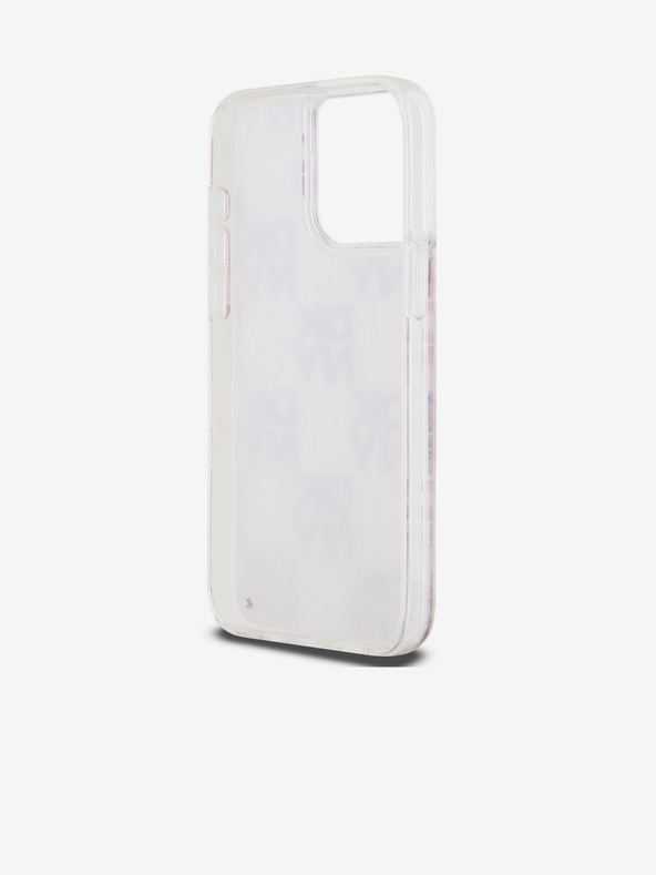 DKNY Заден капак с карирана шарка с течен блясък за iPhone 15 Pro Max Pink DKNY