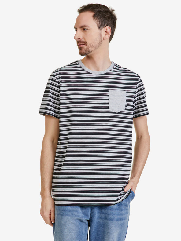 Sam 73 Сива мъжка тениска на райета SAM 73 Martin