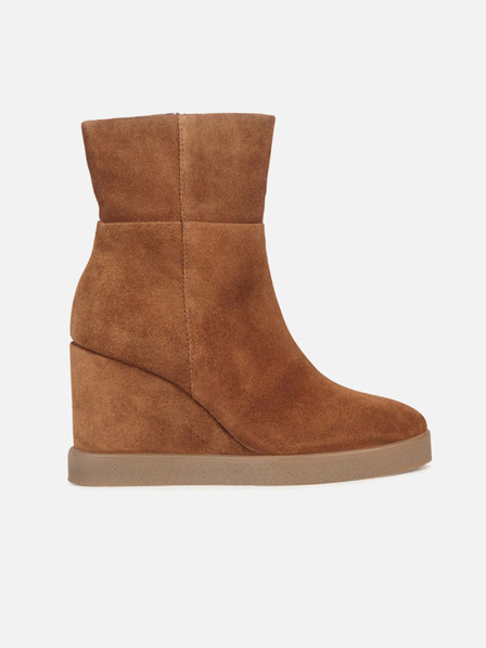 Geox Кафяви дамски обувки за глезена Geox Elidea Wedge