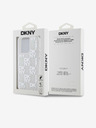 DKNY Заден капак с кариран модел с течен блясък за iPhone 15 Pro Transparent DKNY