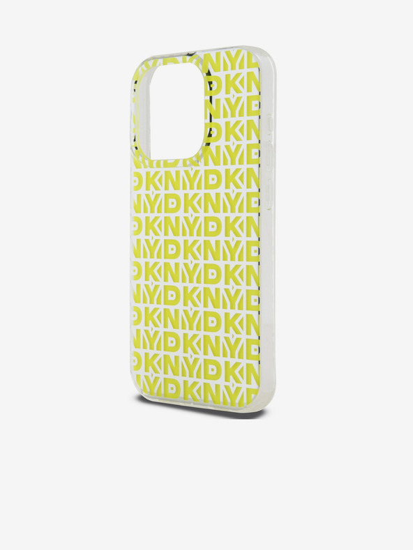 DKNY PC/TPU заден капак с повтаряща се шарка за iPhone 15 Pro Yellow DKNY