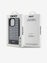 DKNY PU кожа с повтарящ се модел на дъното Stripe MagSafe заден капак за iPhone 14 Pro Max Black DKNY