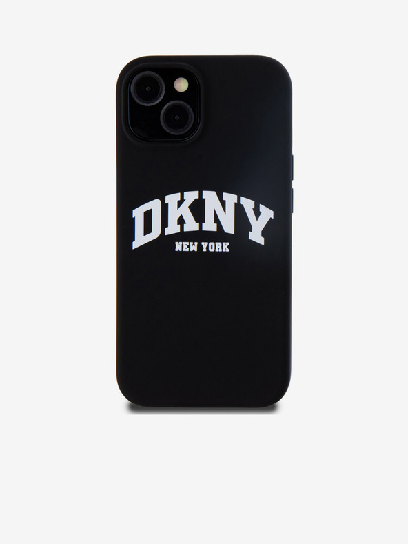 DKNY Течен силиконов капак с лого на арката MagSafe за iPhone 14 Black DKNY