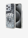 DKNY Заден капак с течен блясък с логото на арката за iPhone 14 Pro Max Black DKNY
