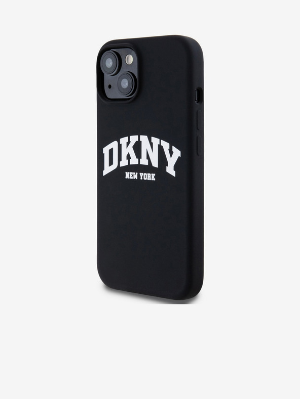 DKNY Заден капак MagSafe с логото на арката за iPhone 15 Black DKNY