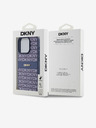 DKNY PU Кожен заден капак с повтаряща се шарка на тонове за iPhone 15 Pro Max Blue DKNY
