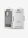 DKNY PU кожа с повтарящ се модел на дъното Stripe MagSafe заден капак за iPhone 13 Pro Max Brown DKNY