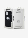 DKNY Течен силикон с лого на арката MagSafe за iPhone 13 черен DKNY