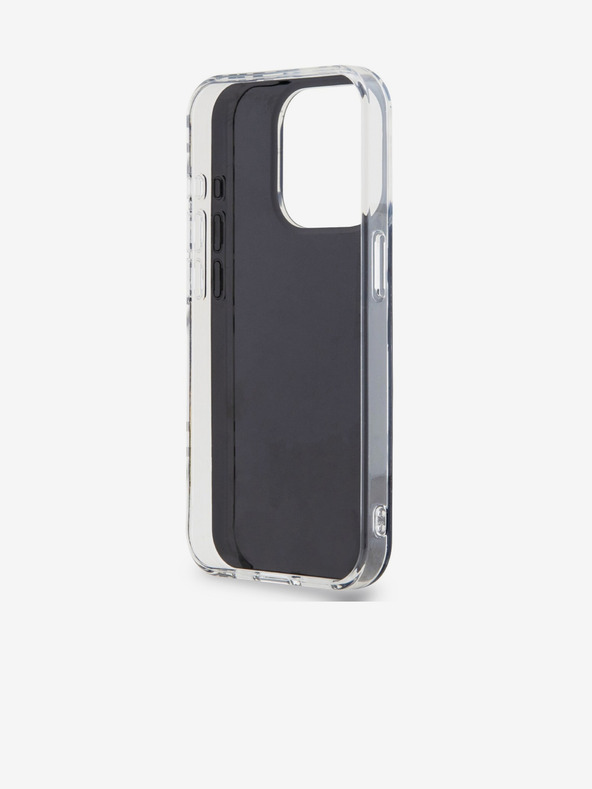 DKNY PC/TPU кариран модел заден капак за iPhone 15 Pro черен DKNY