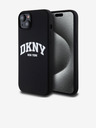 DKNY Заден капак MagSafe с логото на арката за iPhone 15 Plus Black DKNY