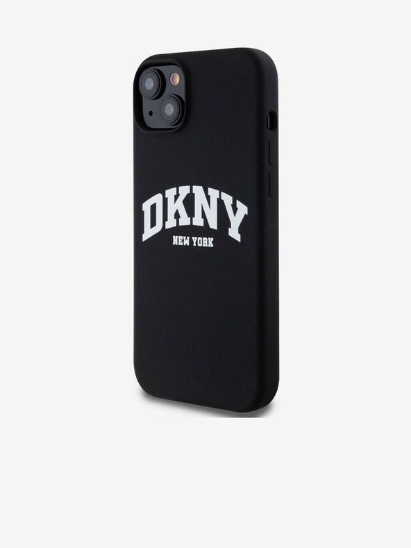 DKNY Заден капак MagSafe с логото на арката за iPhone 15 Plus Black DKNY