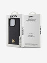 DKNY PU кожа с повтарящ се модел Stack Logo Magsafe заден капак за iPhone 14 Pro Max Black DKNY