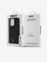 DKNY PU Кожен заден капак Magsafe с лого на стека за iPhone 15 Pro Black DKNY