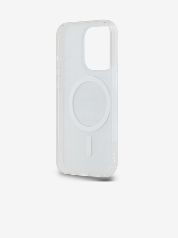 DKNY PC/TPU Повтарящ се модел с тонални ивици Magsafe заден капак за iPhone 15 Pro Beige DKNY