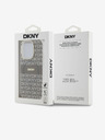 DKNY PC/TPU Повтарящ се модел с тонални ивици Magsafe заден капак за iPhone 15 Pro Beige DKNY