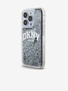 DKNY Заден капак с течен блясък с логото на арката за iPhone 15 Pro Black DKNY