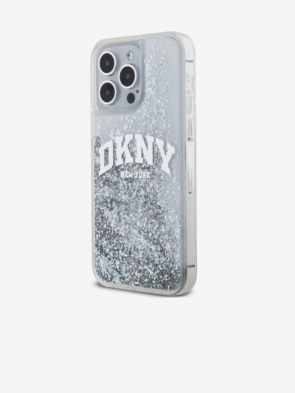 DKNY Заден капак с логото на арката за iPhone 15 Pro Max Transparent DKNY с течен блясък