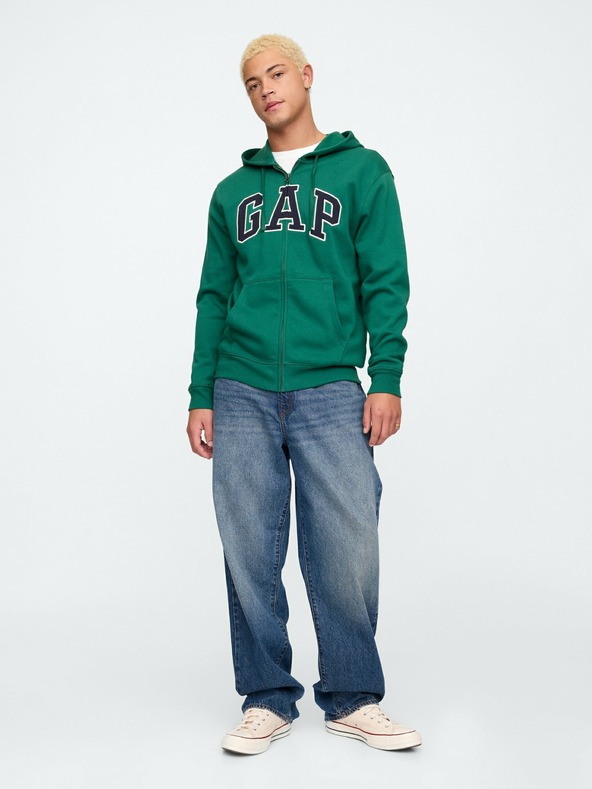 GAP Суитшърт с цип и лого GAP
