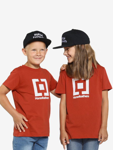 Horsefeathers Детска основна тениска Horsefeathers - червена
