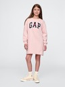 GAP Детска суитшъртена oversize рокля с лого GAP