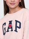 GAP Детска суитшъртена oversize рокля с лого GAP