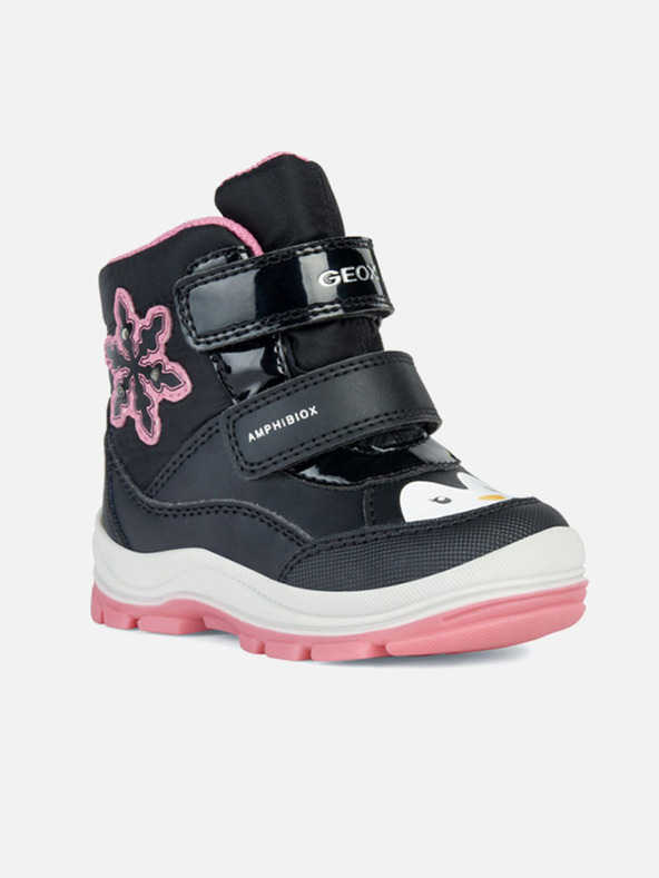 Geox Черни детски обувки за глезена Geox Flanfil ABX