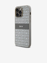DKNY PU Leather Repeat Pattern Tonal Stripe Back Cover за iPhone 15 Pro Max Beige DKNY