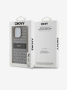 DKNY PU Leather Repeat Pattern Tonal Stripe Back Cover за iPhone 15 Pro Max Beige DKNY