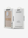 DKNY PU Leather Repeat Pattern Tonal Stripe Back Cover за iPhone 15 Pro Max Pink DKNY